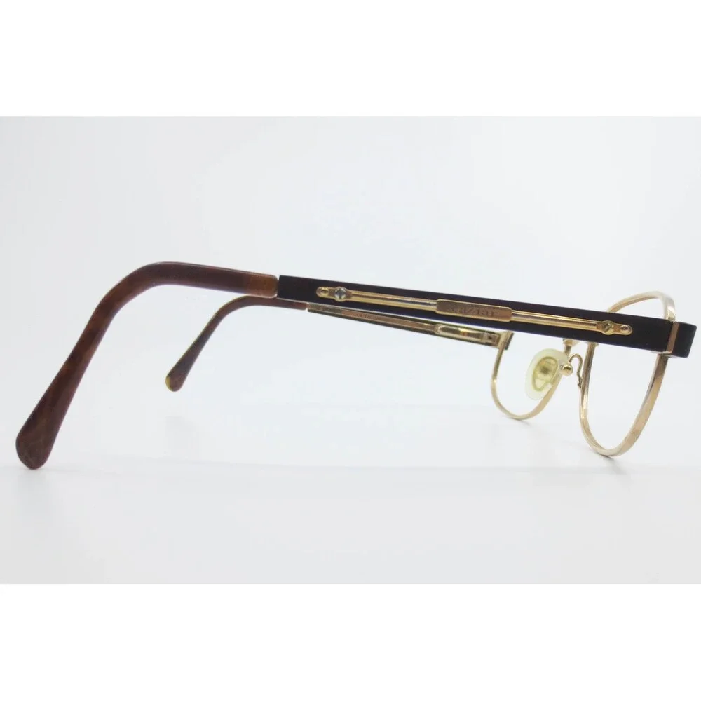 Cazal 246 Vintage Oval Eyeglasses Frames Gold Brown German Designer 53-21 140